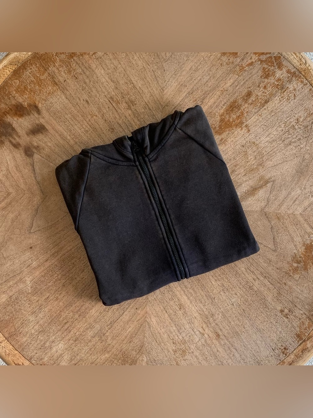 Fleo Acid Wash Platform Full Zip Sweatshirt